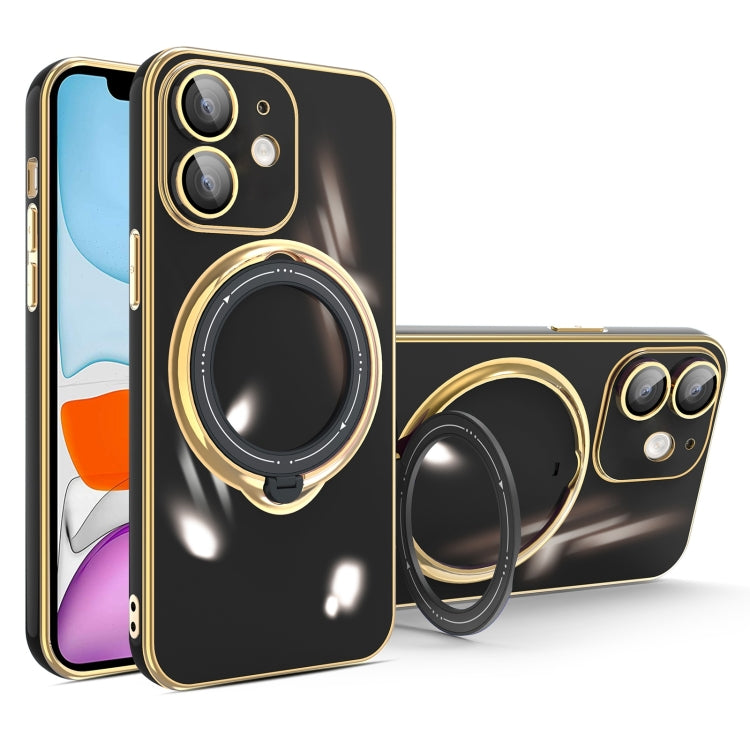 Multifunction Electroplating MagSafe Holder Phone Case, For iPhone 11, For iPhone 11 Pro, For iPhone XS / X, For iPhone XR, For iPhone XS Max, For iPhone 8 Plus / 7 Plus