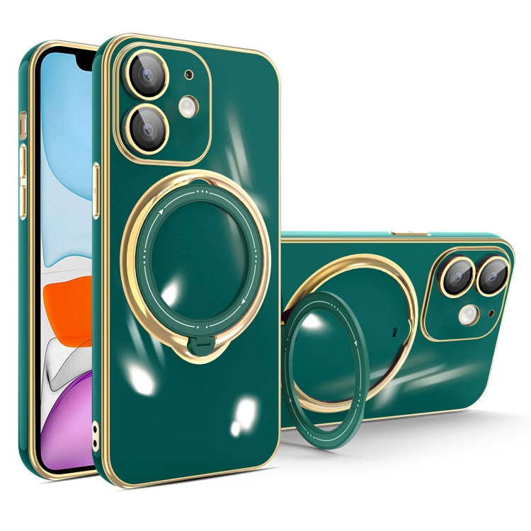 Multifunction Electroplating MagSafe Holder Phone Case, For iPhone 11, For iPhone 11 Pro, For iPhone XS / X, For iPhone XR, For iPhone XS Max, For iPhone 8 Plus / 7 Plus
