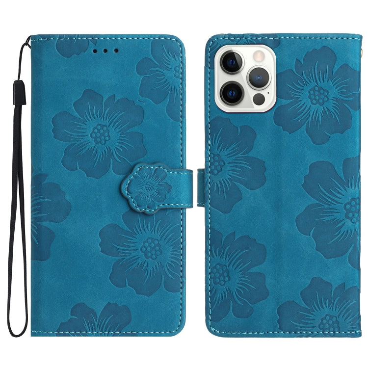 Flower Embossing Pattern Leather Phone Case, For iPhone 13 Pro, For iPhone 13