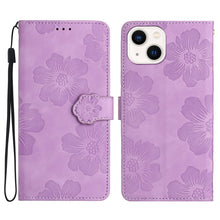 Load image into Gallery viewer, Flower Embossing Pattern Leather Phone Case, For iPhone 13 Pro, For iPhone 13