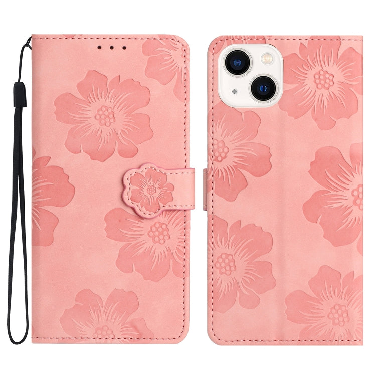 Flower Embossing Pattern Leather Phone Case, For iPhone 13 Pro, For iPhone 13
