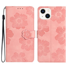 Load image into Gallery viewer, Flower Embossing Pattern Leather Phone Case, For iPhone 13 Pro, For iPhone 13