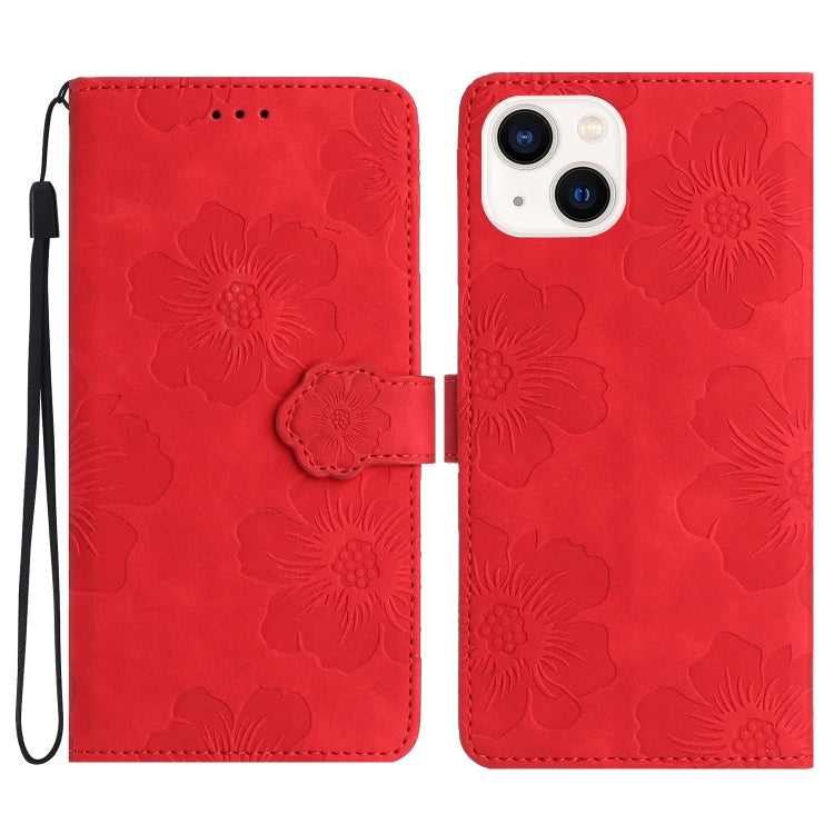 Flower Embossing Pattern Leather Phone Case, For iPhone 13 Pro, For iPhone 13