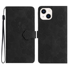 Load image into Gallery viewer, Flower Embossing Pattern Leather Phone Case, For iPhone 13 Pro, For iPhone 13