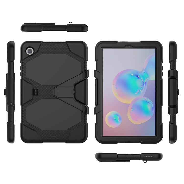 For Samsung Galaxy Tab S6 Lite P610 Shockproof Colorful Silicon + PC Protective Case with Holder & Pen Slot