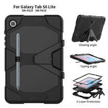 Load image into Gallery viewer, For Samsung Galaxy Tab S6 Lite P610 Shockproof Colorful Silicon + PC Protective Case with Holder &amp; Pen Slot
