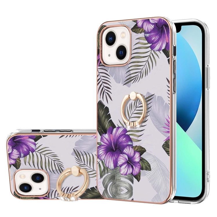 Electroplating Pattern IMD TPU Shockproof Case with Rhinestone Ring Holder, For iPhone 16 Pro Max, For iPhone 16 Pro, For iPhone 16 Plus, For iPhone 16, For iPhone 15 Pro Max, For iPhone 15 Pro, For iPhone 15 Plus, For iPhone 15