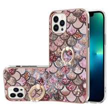 Load image into Gallery viewer, Electroplating Pattern IMD TPU Shockproof Case with Rhinestone Ring Holder, For iPhone 16 Pro Max, For iPhone 16 Pro, For iPhone 16 Plus, For iPhone 16, For iPhone 15 Pro Max, For iPhone 15 Pro, For iPhone 15 Plus, For iPhone 15