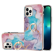 Load image into Gallery viewer, Electroplating Pattern IMD TPU Shockproof Case with Rhinestone Ring Holder, For iPhone 16 Pro Max, For iPhone 16 Pro, For iPhone 16 Plus, For iPhone 16, For iPhone 15 Pro Max, For iPhone 15 Pro, For iPhone 15 Plus, For iPhone 15