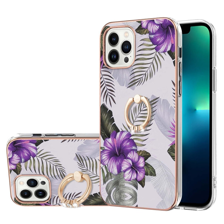 Electroplating Pattern IMD TPU Shockproof Case with Rhinestone Ring Holder, For iPhone 16 Pro Max, For iPhone 16 Pro, For iPhone 16 Plus, For iPhone 16, For iPhone 15 Pro Max, For iPhone 15 Pro, For iPhone 15 Plus, For iPhone 15