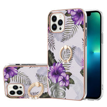 Load image into Gallery viewer, Electroplating Pattern IMD TPU Shockproof Case with Rhinestone Ring Holder, For iPhone 16 Pro Max, For iPhone 16 Pro, For iPhone 16 Plus, For iPhone 16, For iPhone 15 Pro Max, For iPhone 15 Pro, For iPhone 15 Plus, For iPhone 15