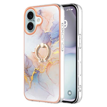 Load image into Gallery viewer, Electroplating Pattern IMD TPU Shockproof Case with Rhinestone Ring Holder, For iPhone 16 Pro Max, For iPhone 16 Pro, For iPhone 16 Plus, For iPhone 16, For iPhone 15 Pro Max, For iPhone 15 Pro, For iPhone 15 Plus, For iPhone 15
