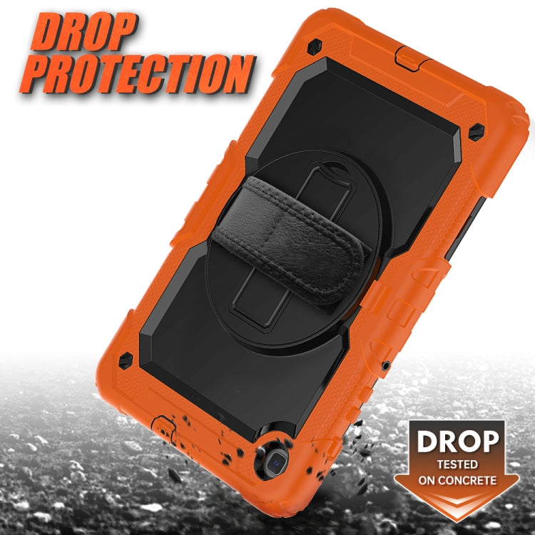 For Samsung Galaxy Tab S6 Lite P610 Shockproof Colorful Silicone + PC Protective Case with Holder & Shoulder Strap & Hand Strap & Pen Slot