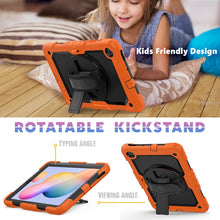 Load image into Gallery viewer, For Samsung Galaxy Tab S6 Lite P610 Shockproof Colorful Silicone + PC Protective Case with Holder &amp; Shoulder Strap &amp; Hand Strap &amp; Pen Slot