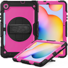 Load image into Gallery viewer, For Samsung Galaxy Tab S6 Lite P610 Shockproof Colorful Silicone + PC Protective Case with Holder &amp; Shoulder Strap &amp; Hand Strap &amp; Pen Slot