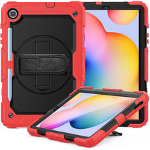 Load image into Gallery viewer, For Samsung Galaxy Tab S6 Lite P610 Shockproof Colorful Silicone + PC Protective Case with Holder &amp; Shoulder Strap &amp; Hand Strap &amp; Pen Slot