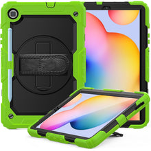 Load image into Gallery viewer, For Samsung Galaxy Tab S6 Lite P610 Shockproof Colorful Silicone + PC Protective Case with Holder &amp; Shoulder Strap &amp; Hand Strap &amp; Pen Slot