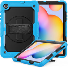 Load image into Gallery viewer, For Samsung Galaxy Tab S6 Lite P610 Shockproof Colorful Silicone + PC Protective Case with Holder &amp; Shoulder Strap &amp; Hand Strap &amp; Pen Slot