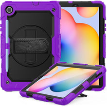 Load image into Gallery viewer, For Samsung Galaxy Tab S6 Lite P610 Shockproof Colorful Silicone + PC Protective Case with Holder &amp; Shoulder Strap &amp; Hand Strap &amp; Pen Slot