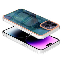 Load image into Gallery viewer, Electroplating Marble Dual-side IMD Phone Case, For iPhone 16 Pro Max, For iPhone 16 Pro, For iPhone 16 Plus, For iPhone 16, For iPhone 15 Pro Max, For iPhone 15 Pro, For iPhone 15 Plus, For iPhone 15