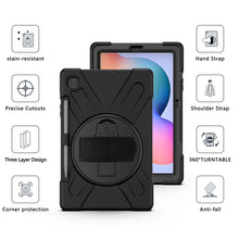 Load image into Gallery viewer, Shockproof Colorful Silicone + PC Protective Case with Holder &amp; Shoulder Strap &amp; Hand Strap &amp; Pen Slot, For Samsung Galaxy Tab S6 Lite P610, For iPad Pro 12.9 2021 / 2020