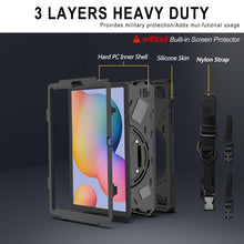 Load image into Gallery viewer, Shockproof Colorful Silicone + PC Protective Case with Holder &amp; Shoulder Strap &amp; Hand Strap &amp; Pen Slot, For Samsung Galaxy Tab S6 Lite P610, For iPad Pro 12.9 2021 / 2020