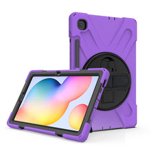 Load image into Gallery viewer, Shockproof Colorful Silicone + PC Protective Case with Holder &amp; Shoulder Strap &amp; Hand Strap &amp; Pen Slot, For Samsung Galaxy Tab S6 Lite P610, For iPad Pro 12.9 2021 / 2020