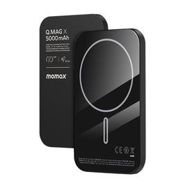 MOMAX Q.MAG X Portable Metal Magnetic Wireless Power Bank