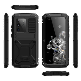 R-JUST Waterproof Shockproof Dustproof Metal + Silicone Protective Case