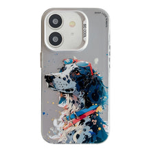 Load image into Gallery viewer, Animal Pattern Oil Painting Series PC + TPU Phone Case, For iPhone 11
