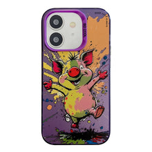 Load image into Gallery viewer, Animal Pattern Oil Painting Series PC + TPU Phone Case, For iPhone 11