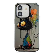 Load image into Gallery viewer, Animal Pattern Oil Painting Series PC + TPU Phone Case, For iPhone 11