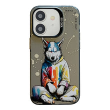 Load image into Gallery viewer, Animal Pattern Oil Painting Series PC + TPU Phone Case, For iPhone 11