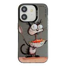 Load image into Gallery viewer, Animal Pattern Oil Painting Series PC + TPU Phone Case, For iPhone 12