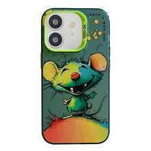 Load image into Gallery viewer, Animal Pattern Oil Painting Series PC + TPU Phone Case, For iPhone 12