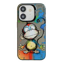 Load image into Gallery viewer, Animal Pattern Oil Painting Series PC + TPU Phone Case, For iPhone 12