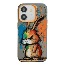 Load image into Gallery viewer, Animal Pattern Oil Painting Series PC + TPU Phone Case, For iPhone 12