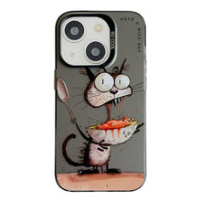 Load image into Gallery viewer, Animal Pattern Oil Painting Series PC + TPU Phone Case, For iPhone 13