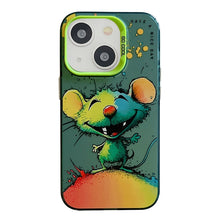 Load image into Gallery viewer, Animal Pattern Oil Painting Series PC + TPU Phone Case, For iPhone 14