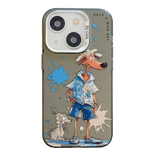 Load image into Gallery viewer, Animal Pattern Oil Painting Series PC + TPU Phone Case, For iPhone 14