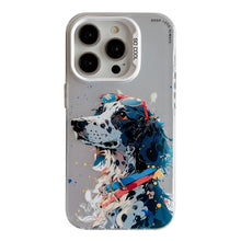 Load image into Gallery viewer, Animal Pattern Oil Painting Series PC + TPU Phone Case, For iPhone 14 Pro Max