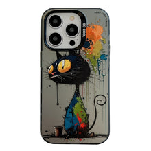 Load image into Gallery viewer, Animal Pattern Oil Painting Series PC + TPU Phone Case, For iPhone 14 Pro Max