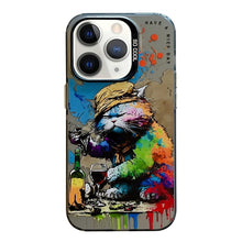 Load image into Gallery viewer, Animal Pattern Oil Painting Series PC + TPU Phone Case, For iPhone 11 Pro Max
