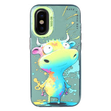 Load image into Gallery viewer, Animal Pattern Oil Painting Series PC + TPU Phone Case, For iPhone X / XS