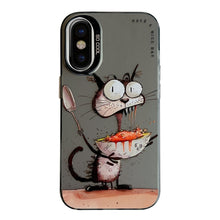 Load image into Gallery viewer, Animal Pattern Oil Painting Series PC + TPU Phone Case, For iPhone X / XS