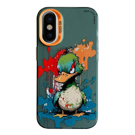 Animal Pattern Oil Painting Series PC + TPU Phone Case, For iPhone X / XS