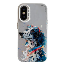 Load image into Gallery viewer, Animal Pattern Oil Painting Series PC + TPU Phone Case, For iPhone X / XS