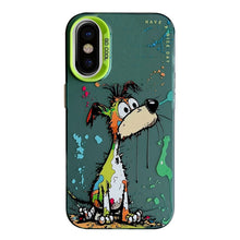 Load image into Gallery viewer, Animal Pattern Oil Painting Series PC + TPU Phone Case, For iPhone X / XS