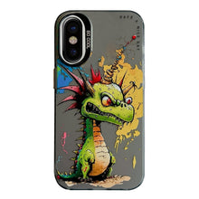 Load image into Gallery viewer, Animal Pattern Oil Painting Series PC + TPU Phone Case, For iPhone X / XS