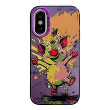 Load image into Gallery viewer, Animal Pattern Oil Painting Series PC + TPU Phone Case, For iPhone X / XS
